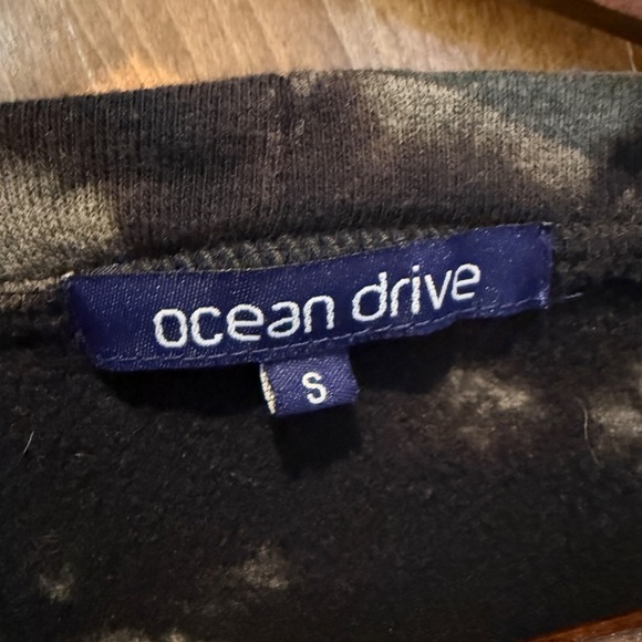 OCEAN DRIVE Black Tie-Dye Knit Cardigan Size Small - Picture 3 of 3